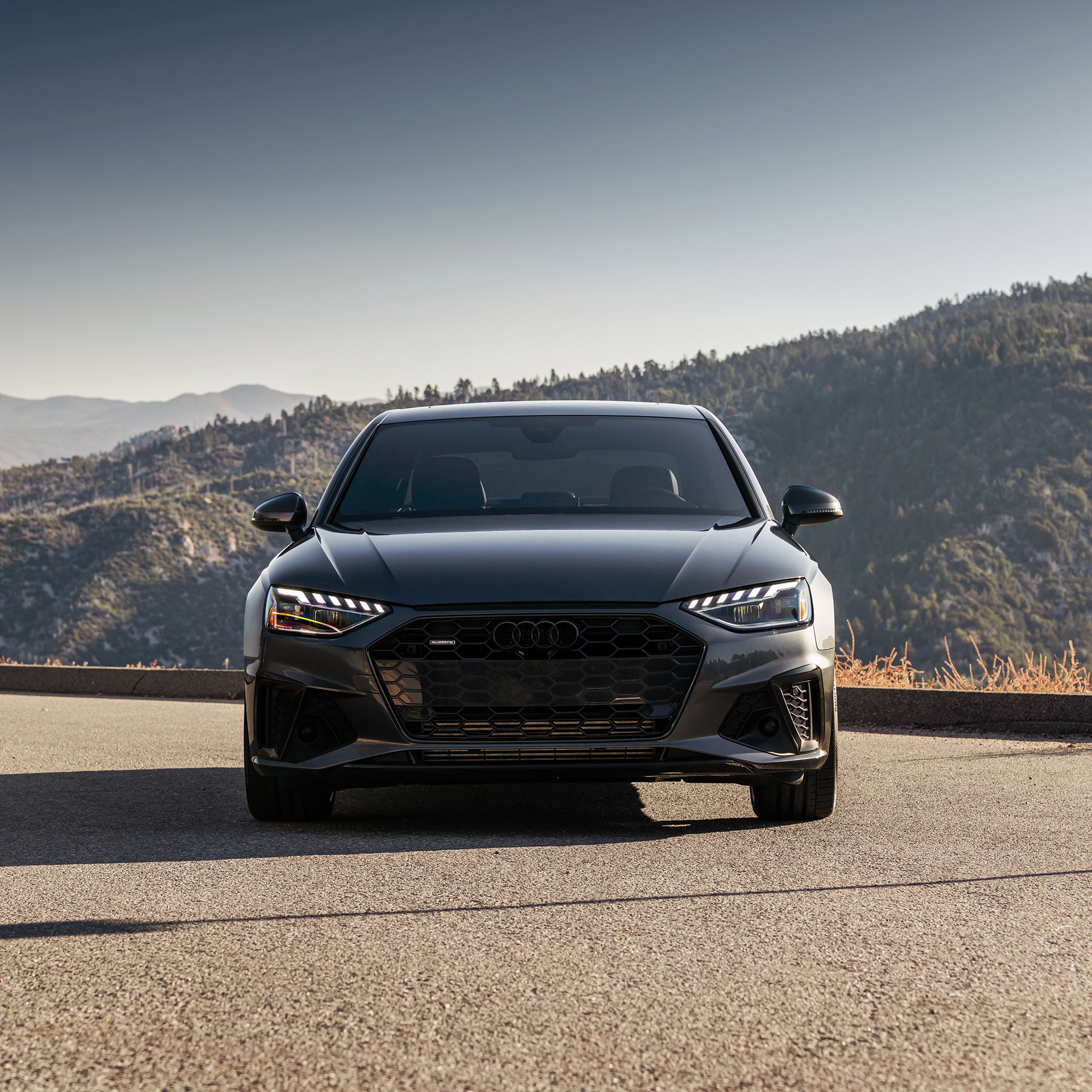 3/4 side view of the Audi Q8 e-tron.