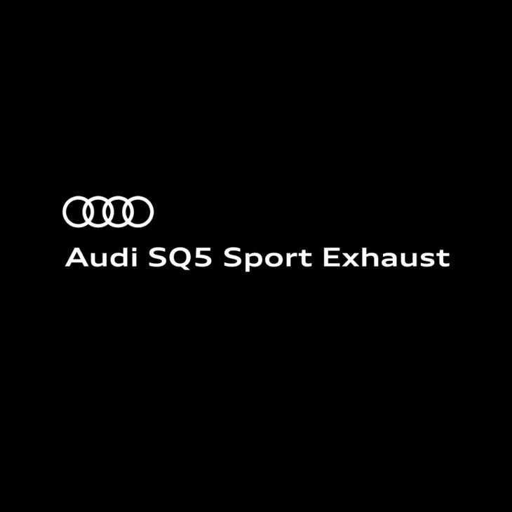 Video and engine sound of the Audi SQ5 with sport exhaust starting up, accelerating, and decelerating.