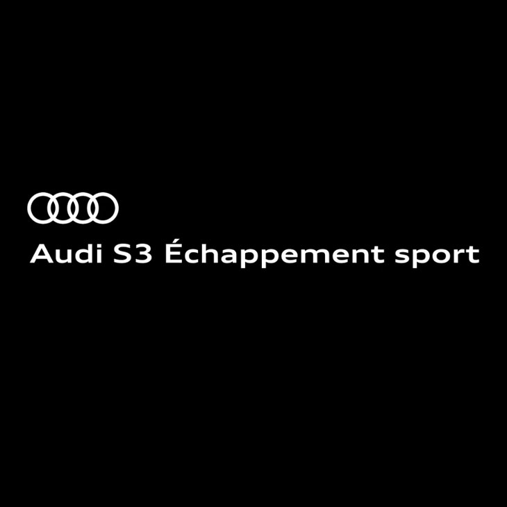 Vidéo et son du moteur de l’Audi S3 muni d’un échappement sport au démarrage, à l’accélération et à la décélération.