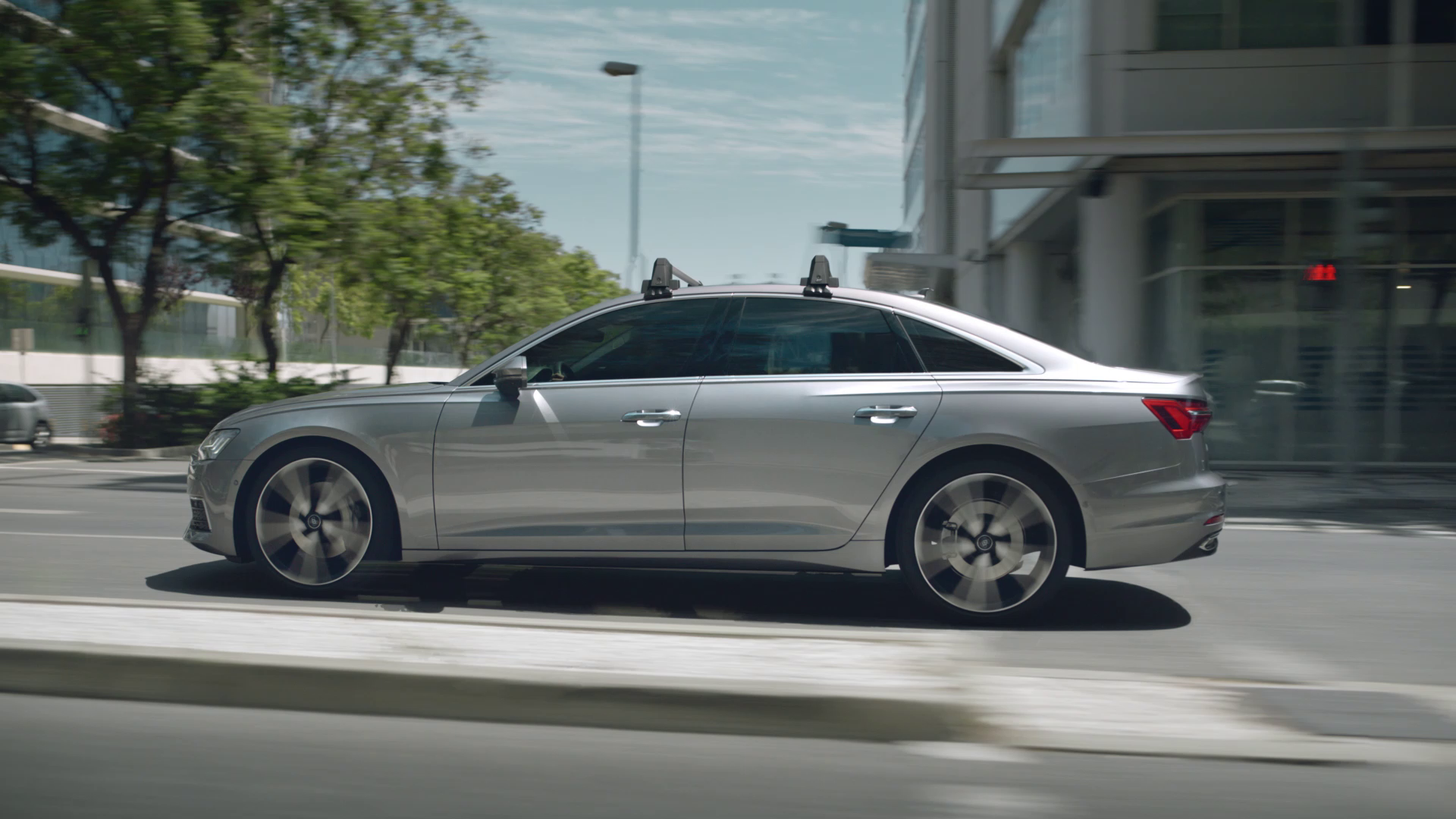 Demonstration of the Audi bike rack.