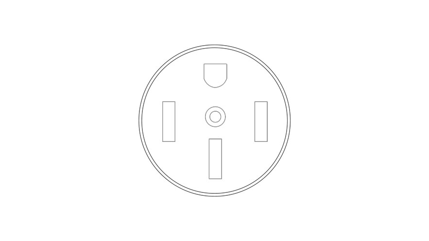 Illustration of a Level 2 electrical socket.