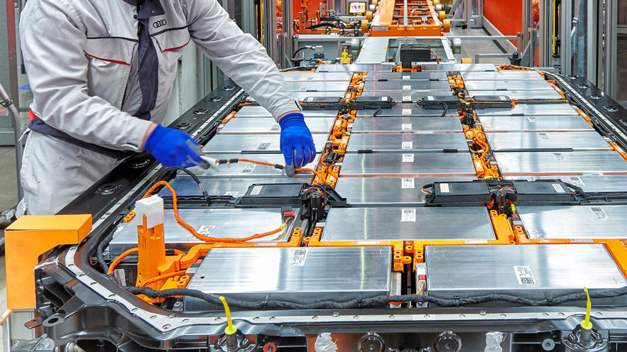 An Audi assembly line. 