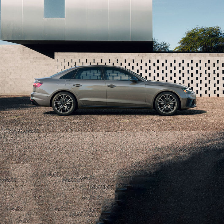 Side view of the Audi S4.